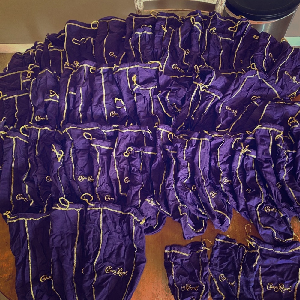Lot of 63 Crown Royal Bags
